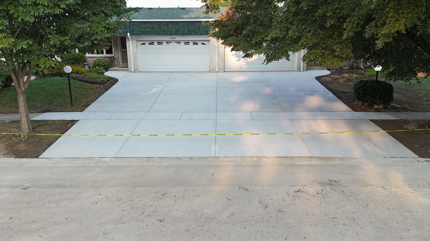 After: new concrete driveway